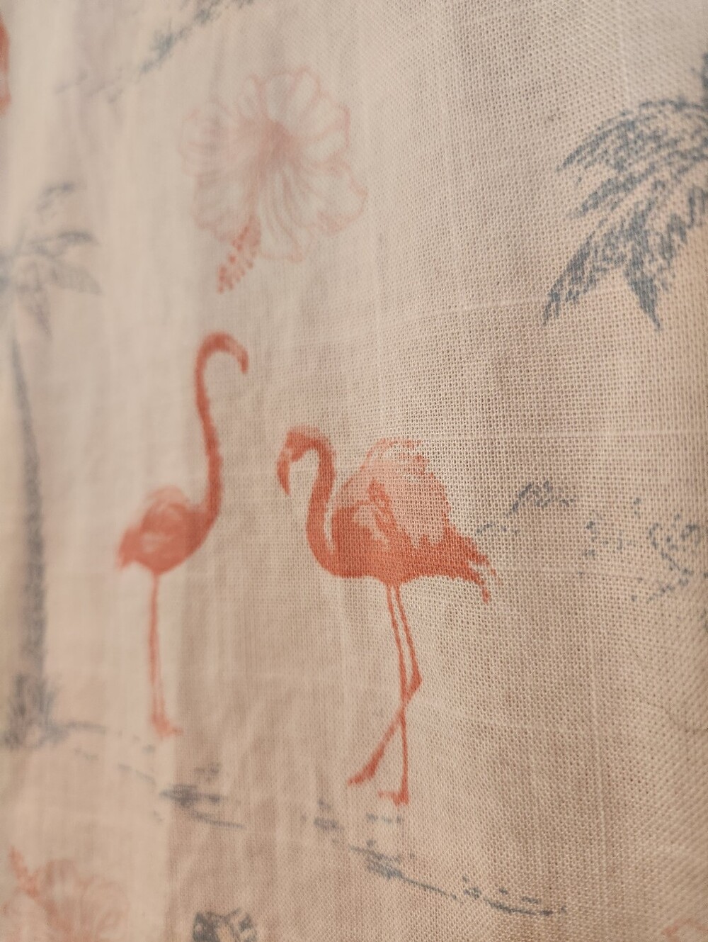 Izod White Short-Sleeve Camp Shirt with Coral Flamingo Print - Picture 6 of 6